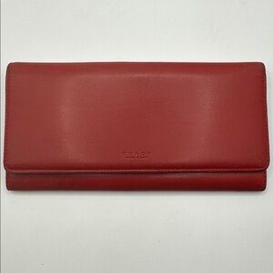 Vintage Coach Red Leather Wallet